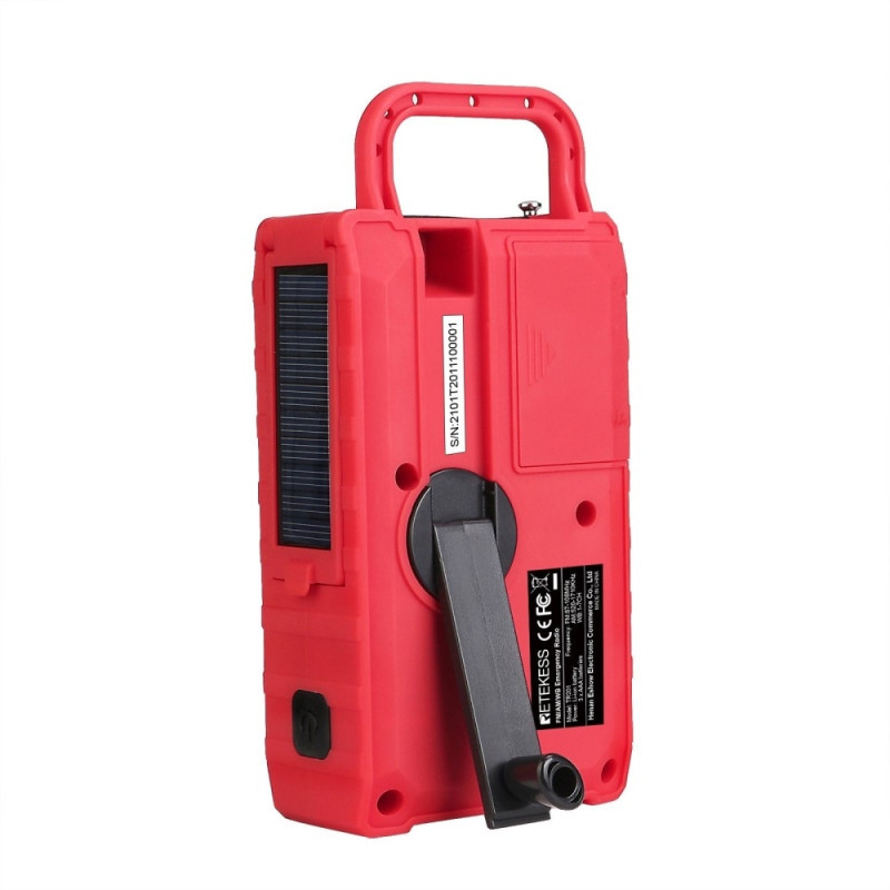 FM/AM/WB/WBAL Radio Hand crank 5000mAh solar Flashlight SOS