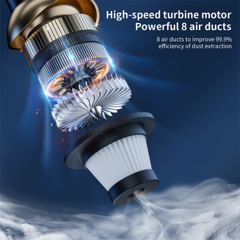 13000Pa Mini Støvsuger Lommelygte Aftageligt Håndtag Bil Hjem