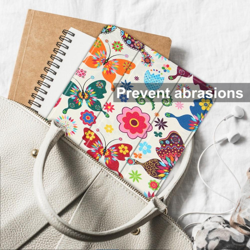 Nokia T21 Trifold Stand Sleep Wake Tabletcover - etui - Sommerfugle