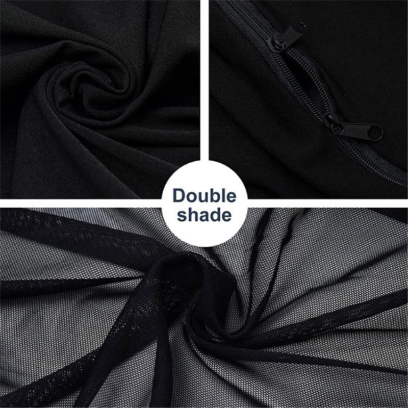 2 pcs Car side window sun protection Stretchable curtains mosquito net