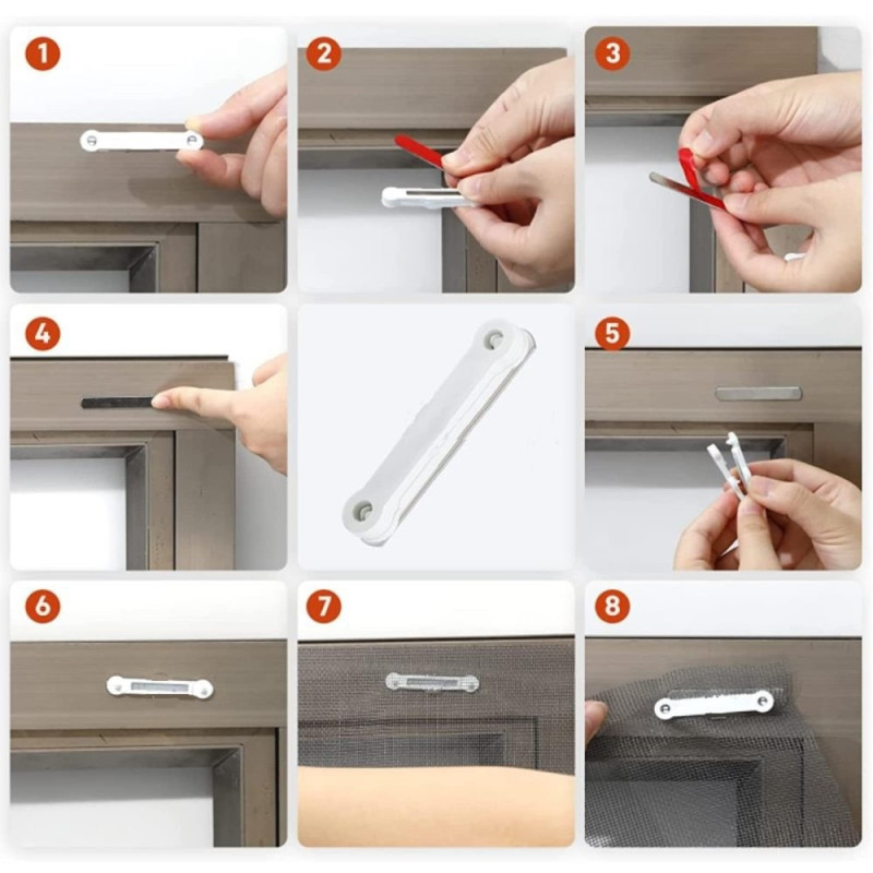 Hullfri anti - myggvindusskjerm Magnetisk klipsspenne med lapp