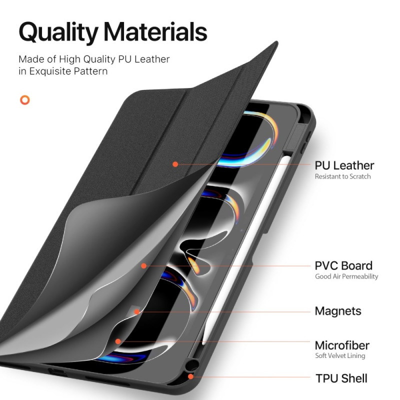 DUX DUCIS Domo iPad Pro 11 (2024) Kolminkertainen jalusta - Musta