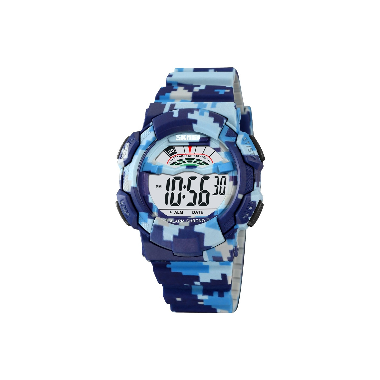SKMEI 50m vedenpitävä rannekello - Sininen naamiointi
