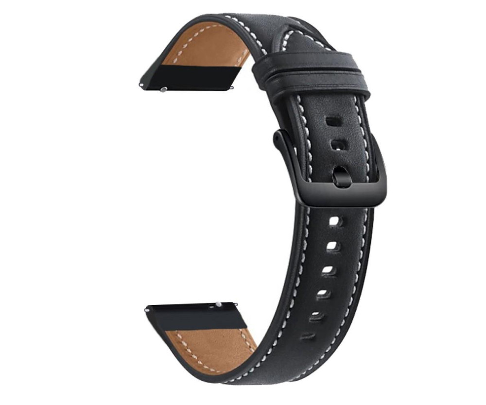 22 mm rem i läder för Samsung Galaxy Watch3 45 mm Klockarmband