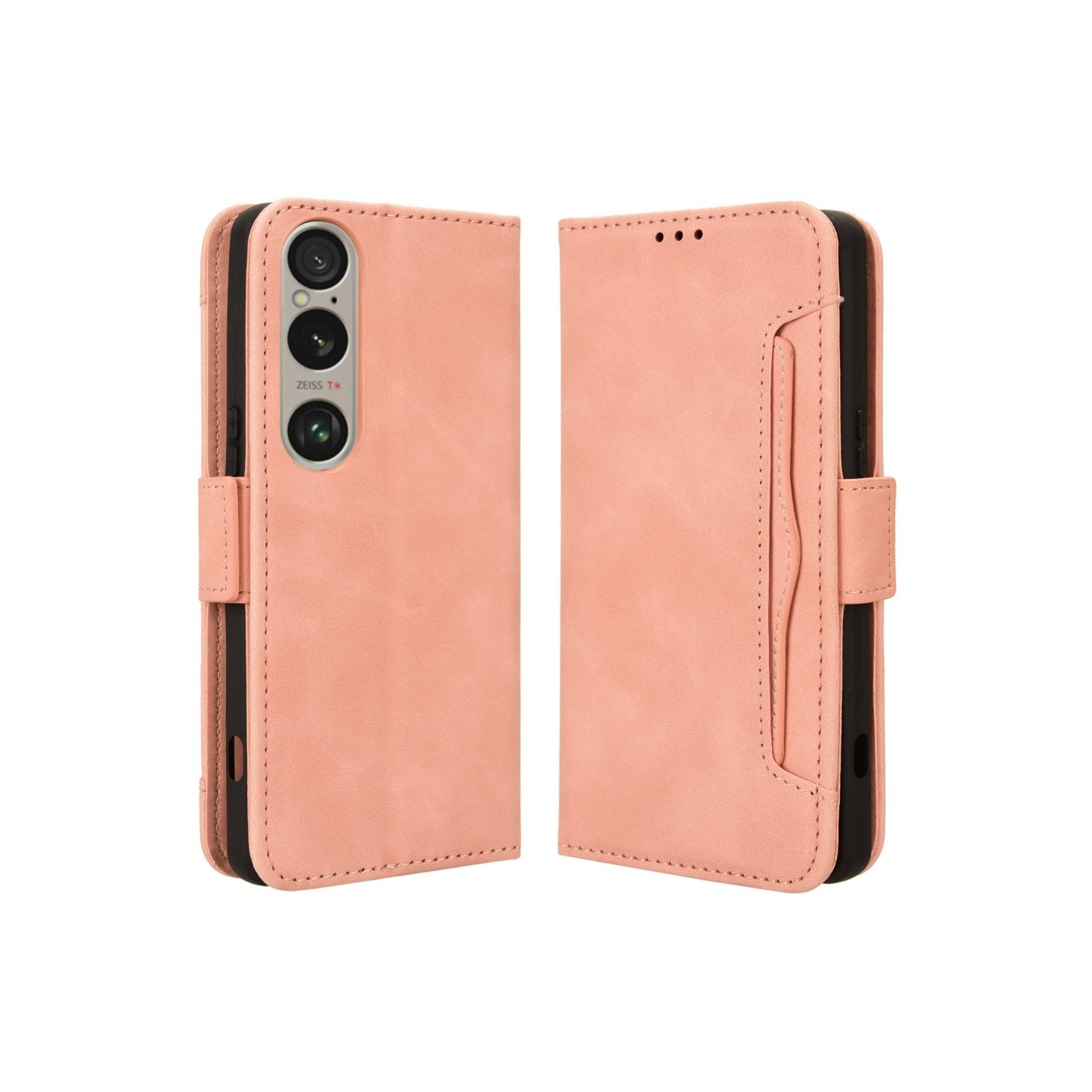 Wallet Stand Flip Phone Case for Sony Xperia 1 VI - Pink