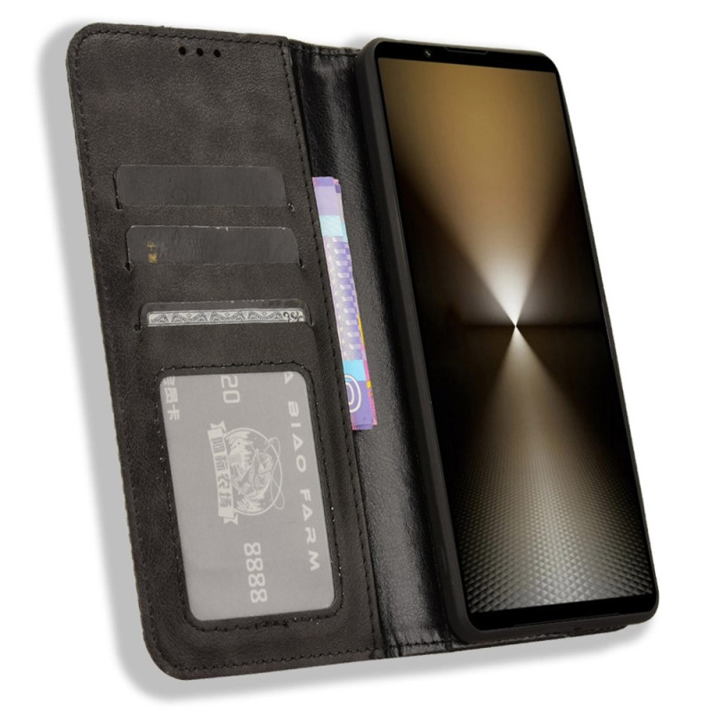 Wallet Stand Flip - telefonetui til Xperia 1 VI - Sort