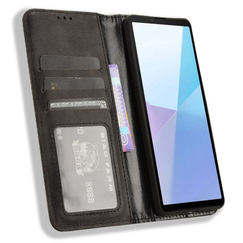 Wallet Stand Flip - telefonetui til Xperia 10 VI - Sort