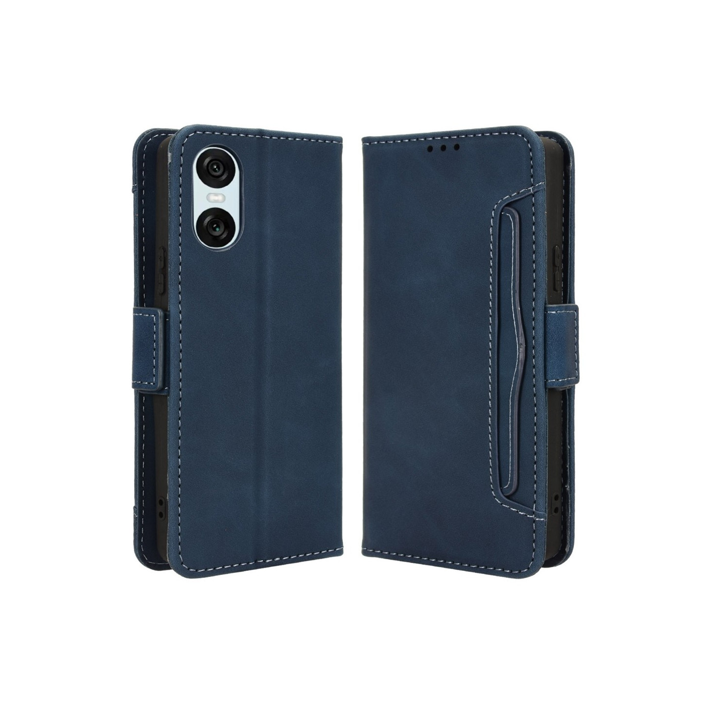 Sony Xperia 10 VI Kotelo PU - nahkainen Flip Folio Puhelimen Suojakotelo Useilla Korteilla