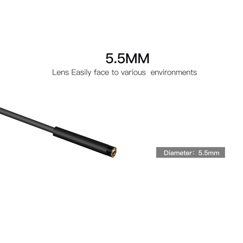10 m 5,5 mm linssillä teollisuusendoskooppiputken tarkastusboreskooppi