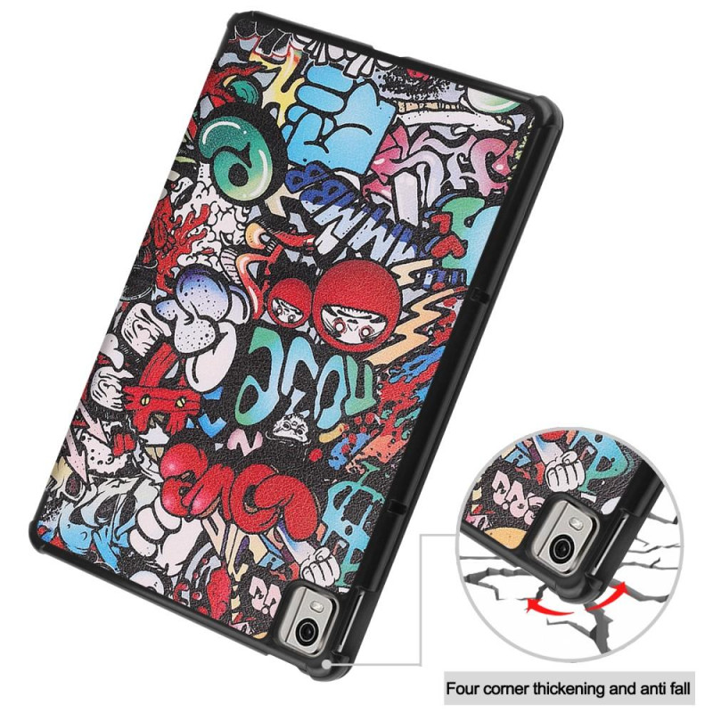 Nokia T21 Trifold Stand Sleep Wake Tabletcover - etui - Graffiti