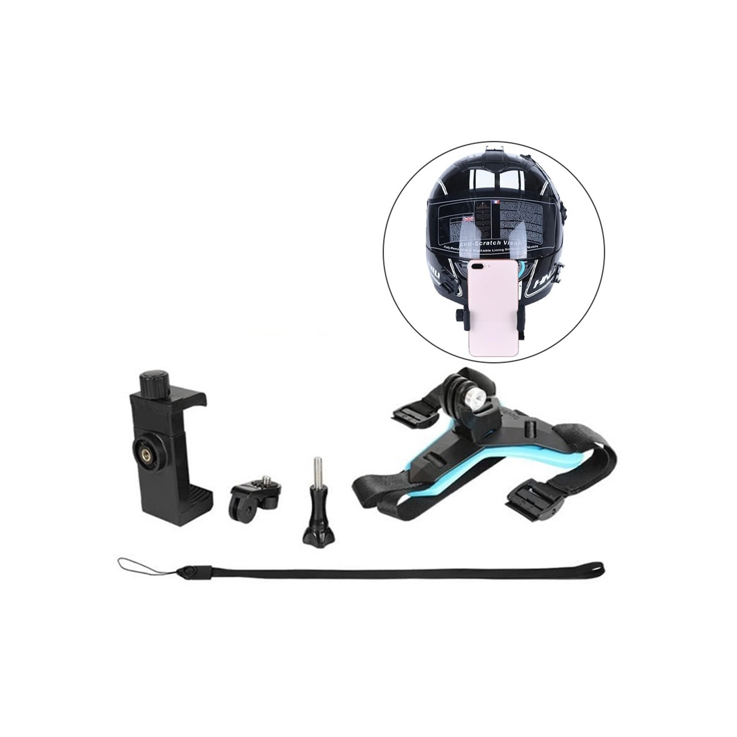5 - in - 1 Helmet Mount Clamp Body Strap Accessories GoPro