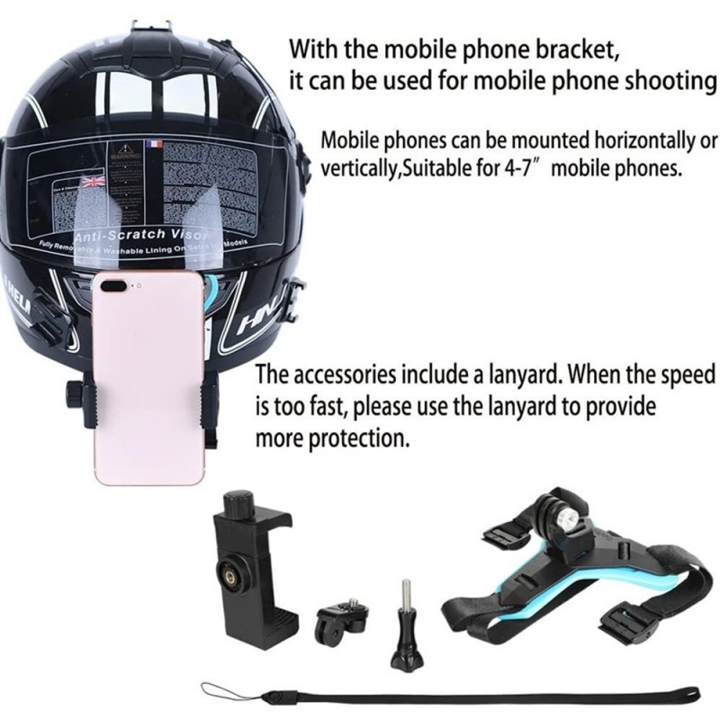 5 - in - 1 Helmet Mount Clamp Body Strap Accessories GoPro