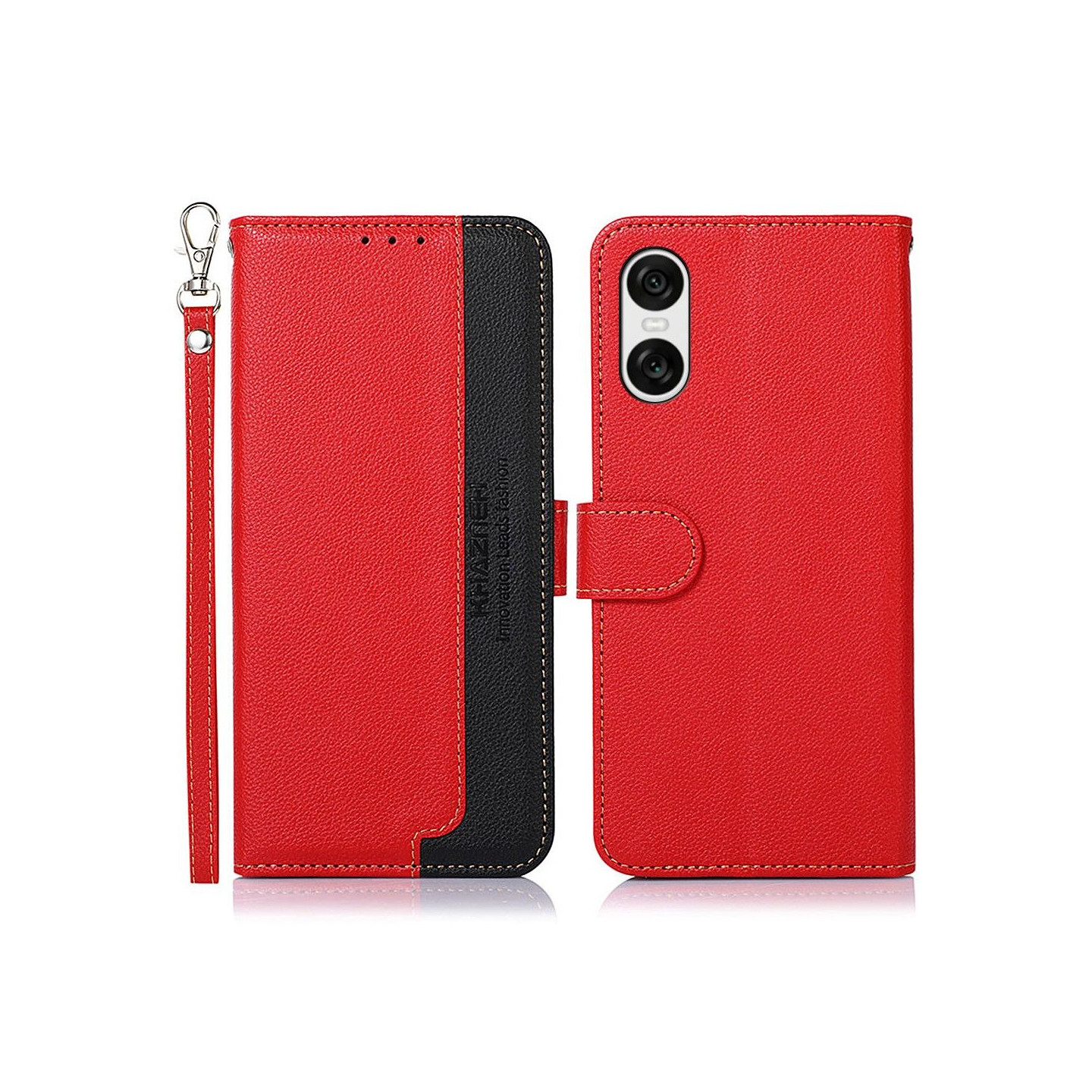 KHAZNEH Phone Cover for Sony Xperia 10 VI - Red - Black