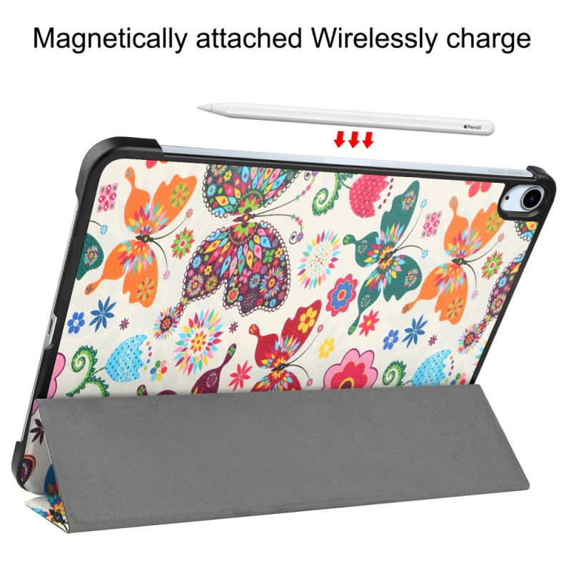 Til iPad Air 11 (2024) Etui Tre - fold Stativ Tablet Cover - Butterflies