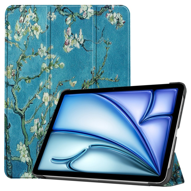 For iPad Air 11 (2024) Case Tri - fold Stand Tablet Cover - Blossom