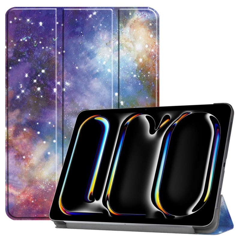 For iPad Pro 11 (2024) Case Tri - fold Stand Tablet Cover - Galaxy