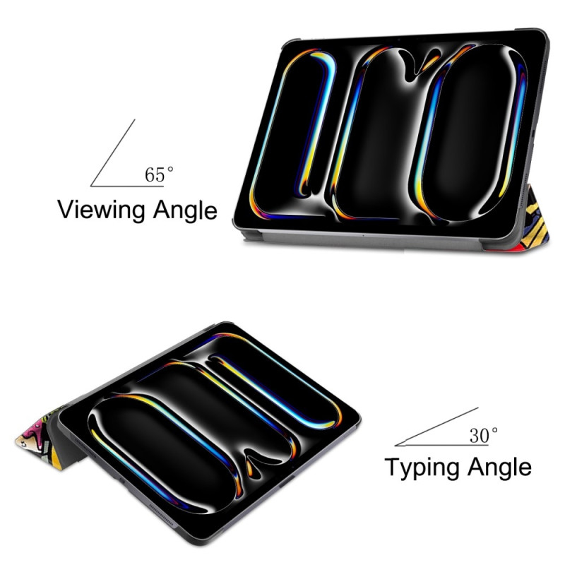 Til iPad Pro 11 (2024) Trippeldeksel med smal passform - Graffiti