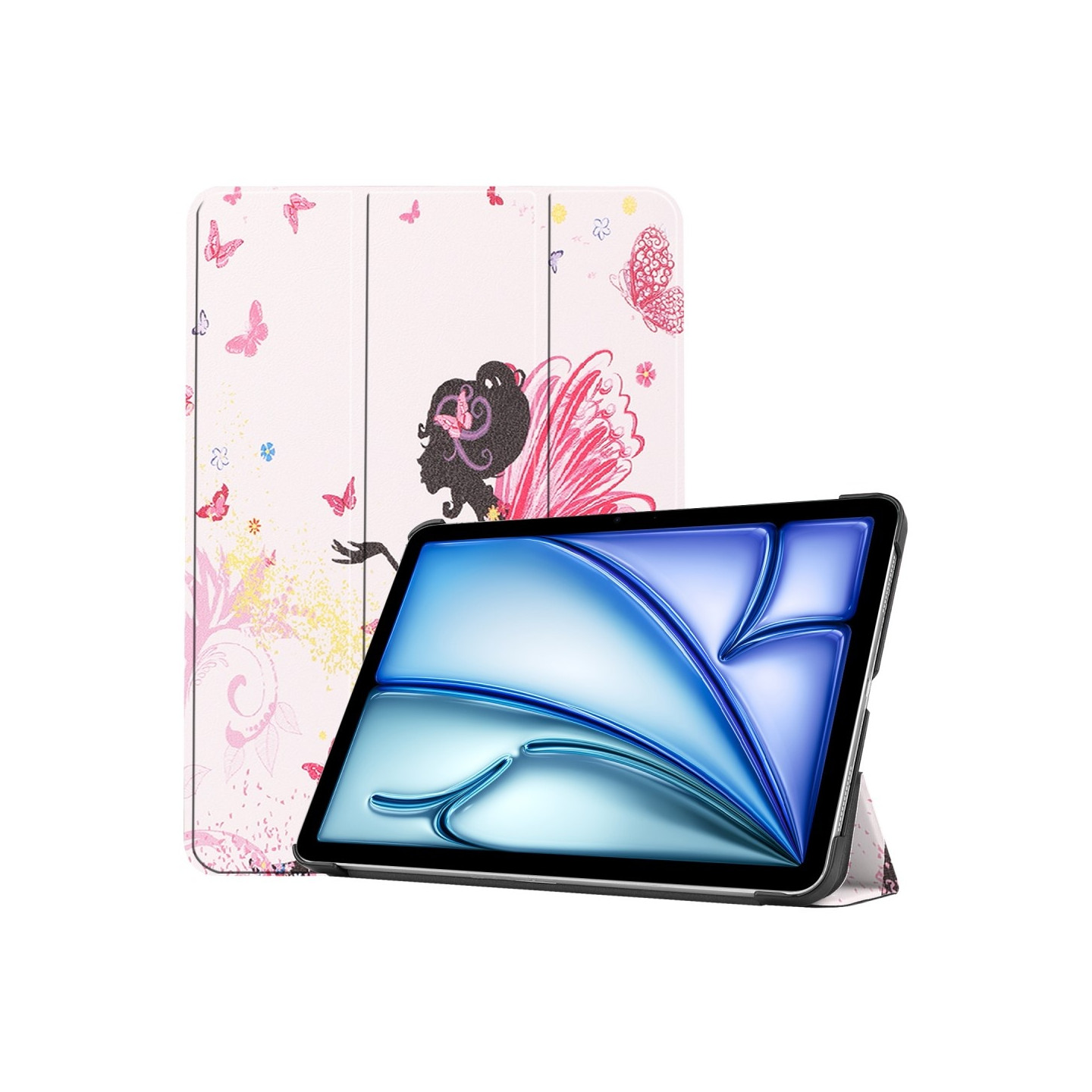 Til iPad Air 11 (2024) Etui Tre - fold Stativ Tablet Cover - Girl