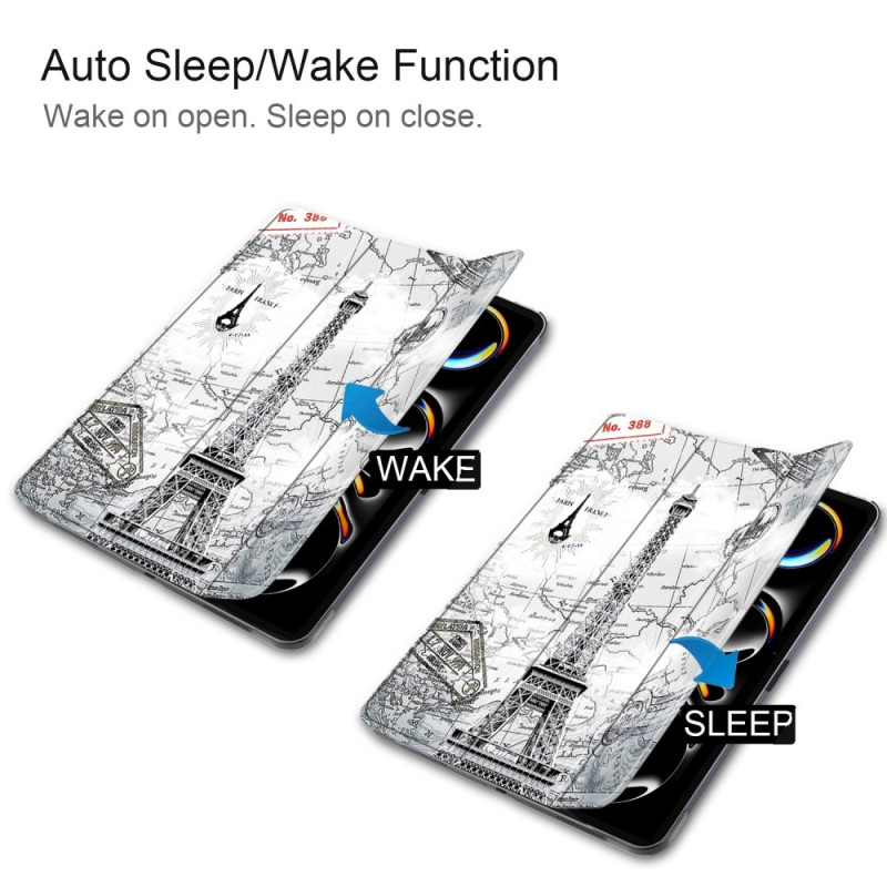 iPad Pro 11 (2024) Kotelo Auto Herää / Nuku Kolminkertainen Taittojalusta Tabletin Suoja - Tower