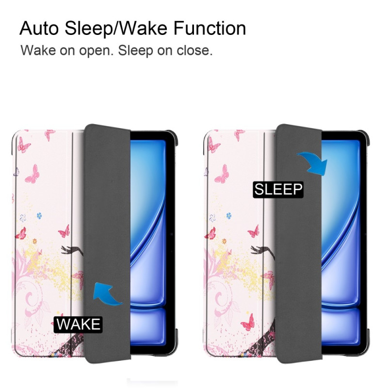 Til iPad Air 11 (2024) Slim Fit Trifoldbart deksel - Jente