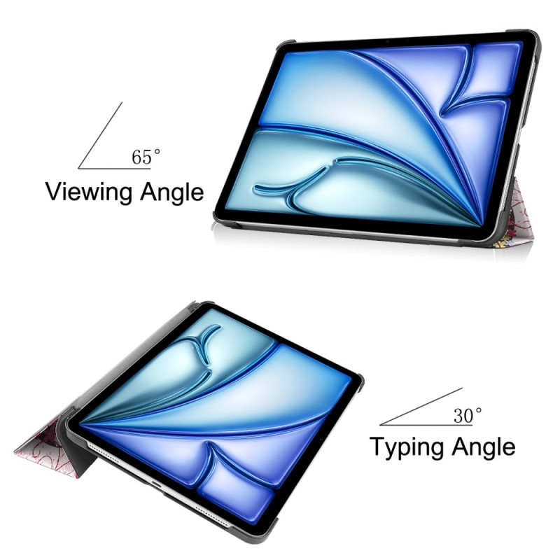 Til iPad Air 11 (2024) Etui Tre - fold Stativ Tablet Cover - Girl