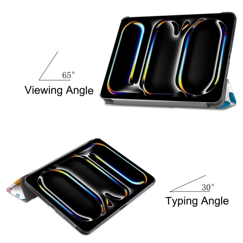 For iPad Pro 11 (2024) Case Tri - fold Stand Tablet Cover - Butterflies