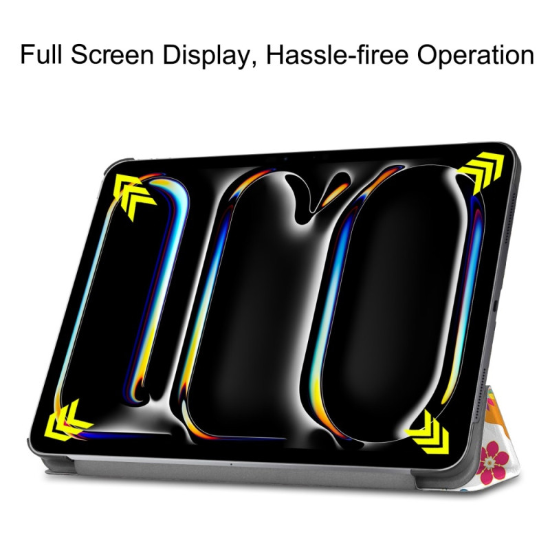 For iPad Pro 11 (2024) Case Tri - fold Stand Tablet Cover - Butterflies