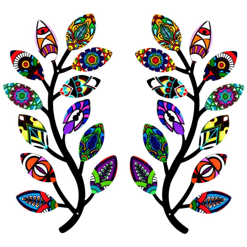 Flower Flowers Wall Decor Garden Ornament 32.5x16.5x0.8cm - 1