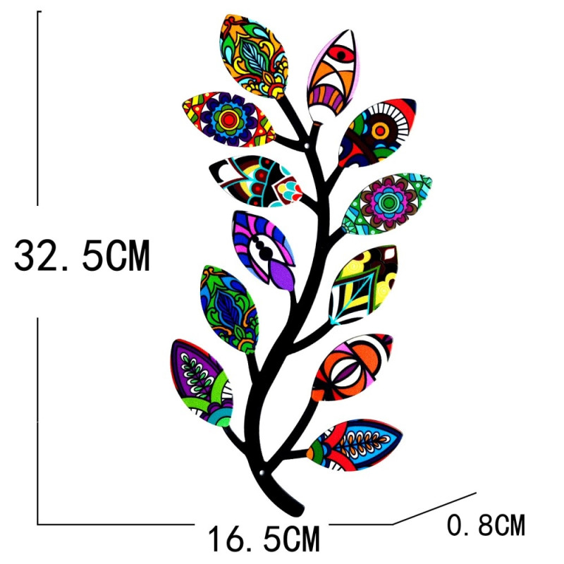 Blomster Blomster Veggdekal Hagepynt 32,5x16,5x0.8cm - 1