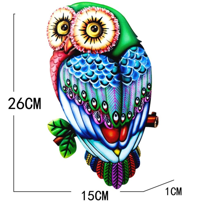 Owl Wall Decal Garden Ornament 26x15x1cm - 2