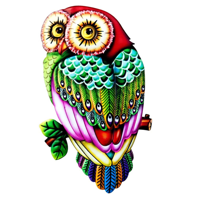 Owl Wall Decal Garden Ornament 26x15x1cm - 4