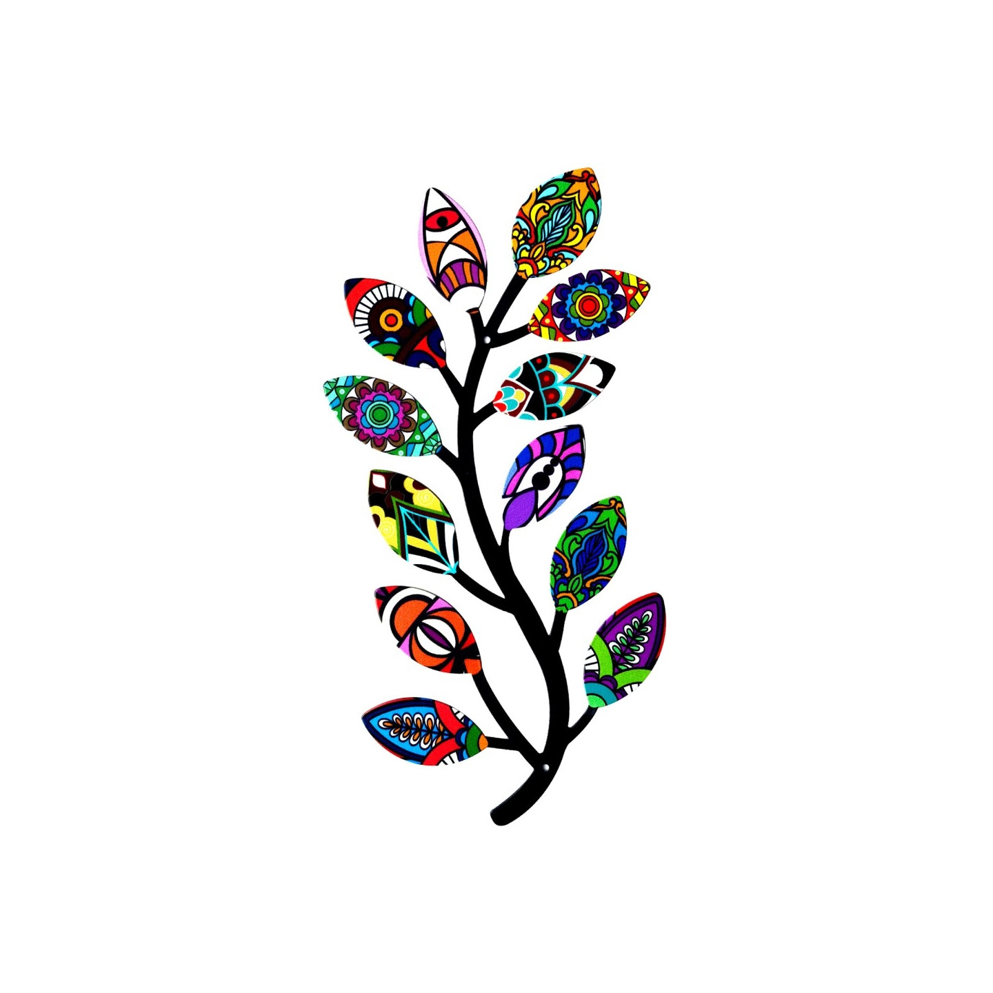 Blomsterblomster Veggdekal Hagepynt 32,5x16,5x0.8cm