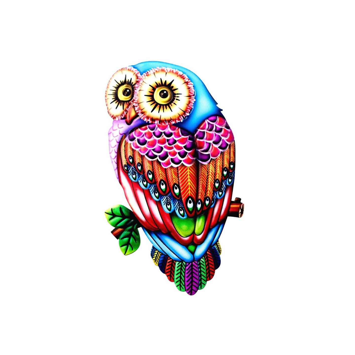 Owl Wall Decal Garden Ornament 26x15x1cm - 3