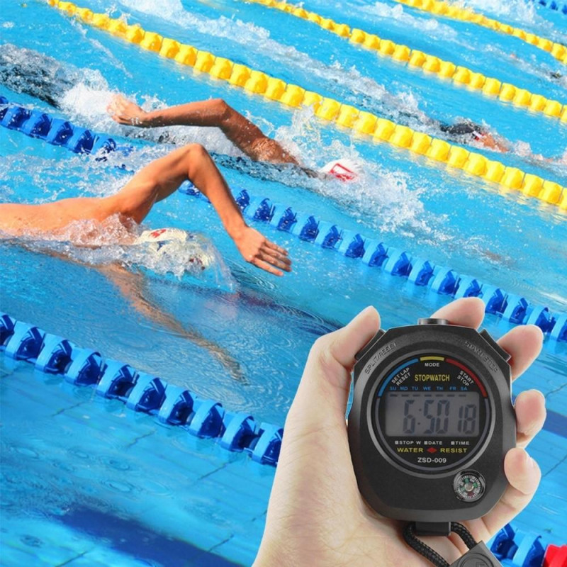 Sports Timer Digital Stopwatch Date Time Alarm