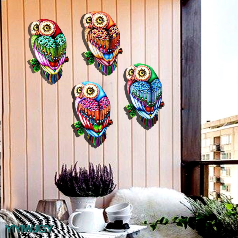 Owl Wall Decal Garden Ornament 26x15x1cm - 4
