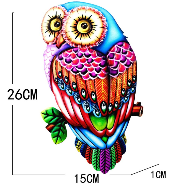 Ugle vægskilt havedekoration 26x15x1cm - 3