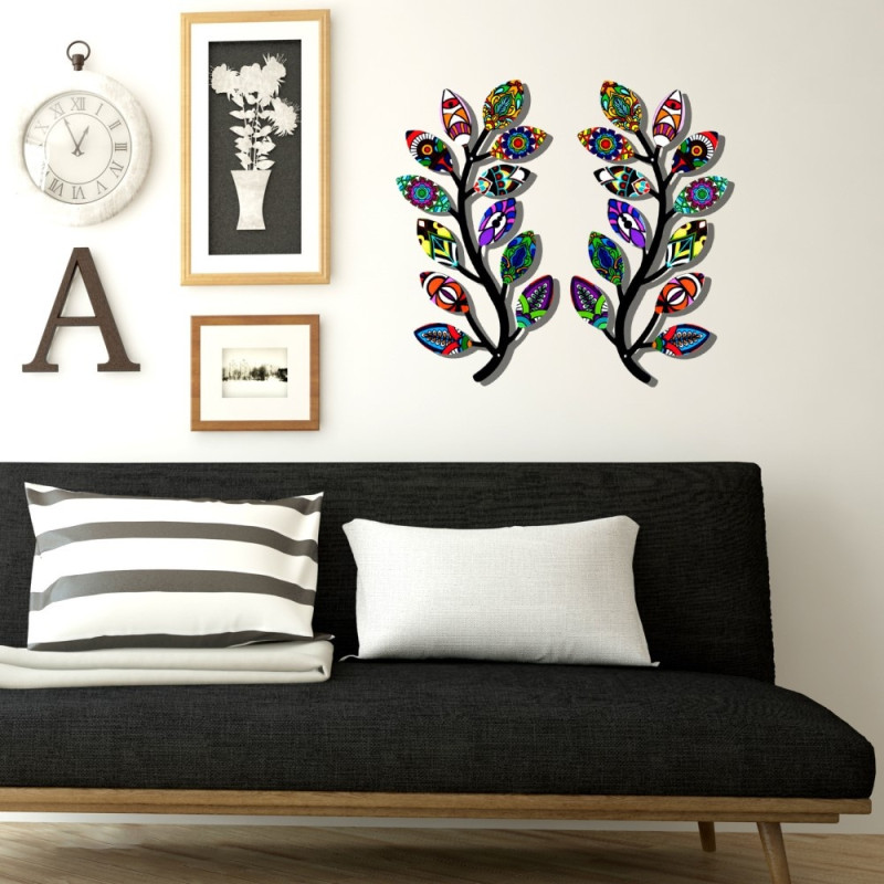 Blomster Blomster Vægdekoration Havedekoration 32,5x16,5x0,8cm