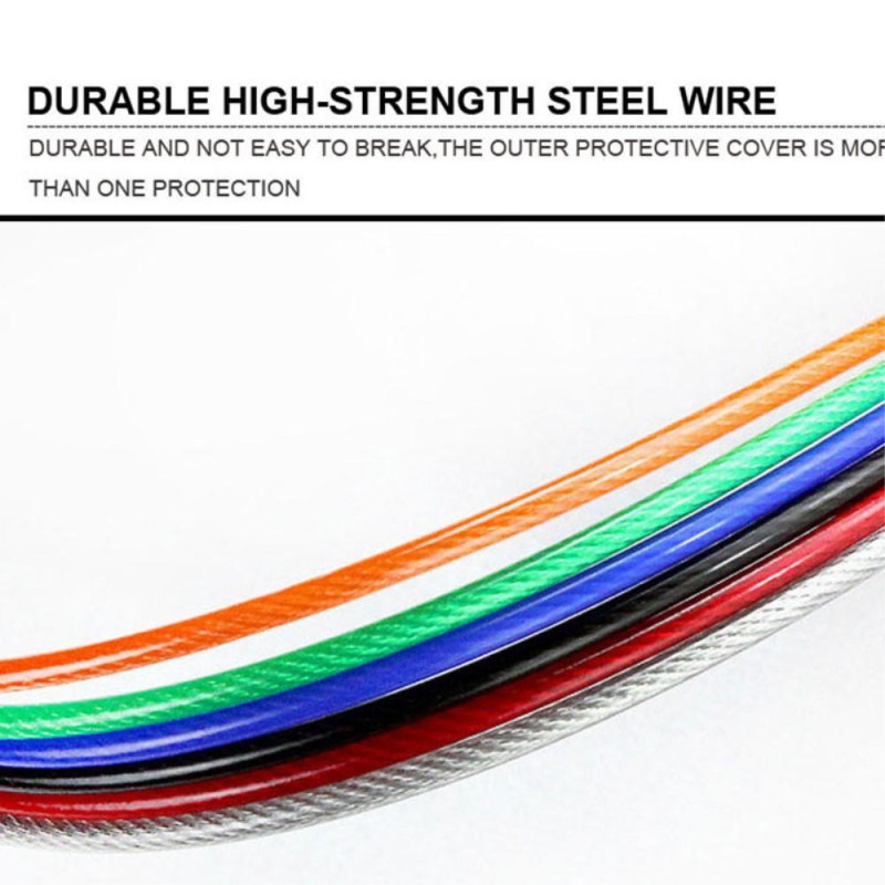 Exercise Jump Rope Adjustable Weighted Skipping Rope - Black