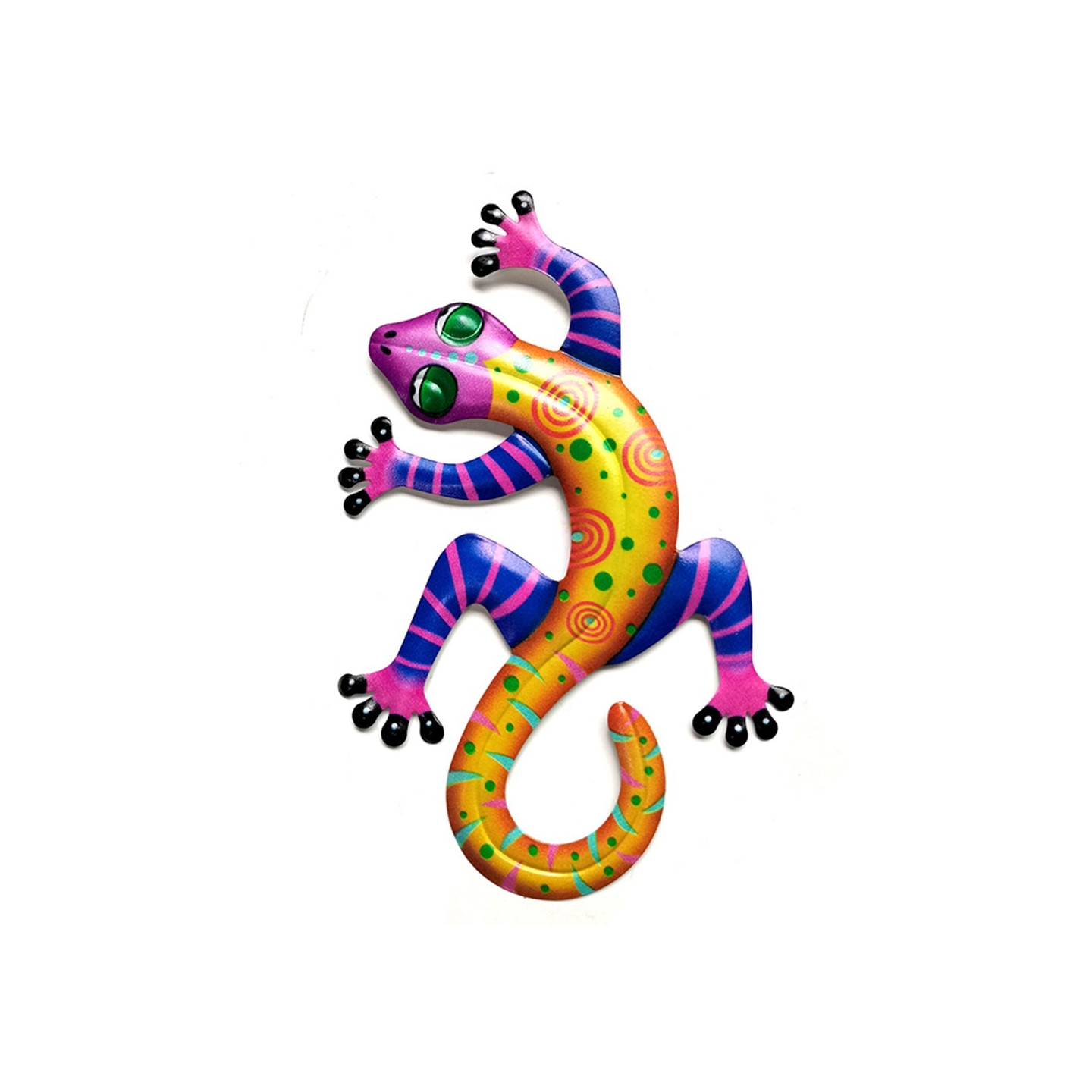 Gecko Lizard Wall Decal Garden Ornament 14x21.8x0.8cm - Yellow