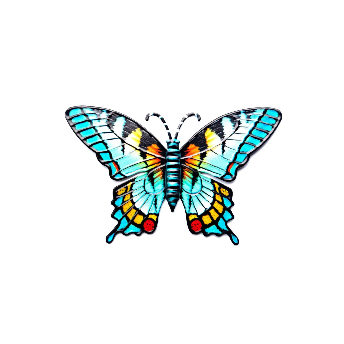 Butterfly Vægskilt Have Ornament 18,5x0,3x12cm - Blå