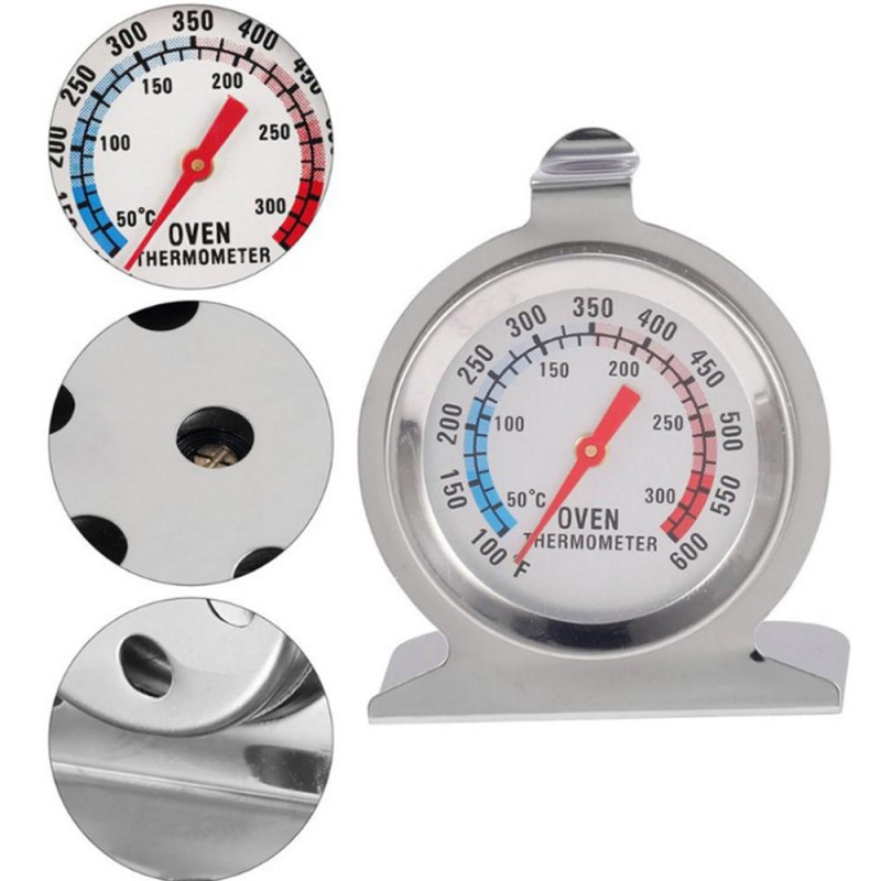 Stainless Steel Oven Cooker Thermometer Grill Temperature Gauge Kitchen Tool