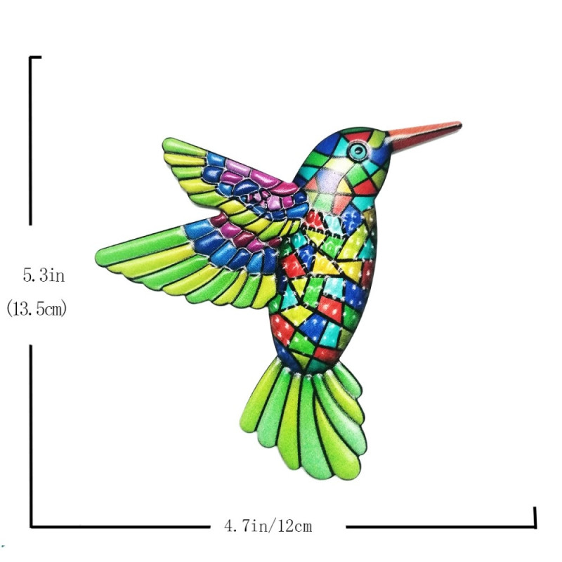 Lintu Hummingbird seinätarra Puutarhakoriste 12x13,5 cm