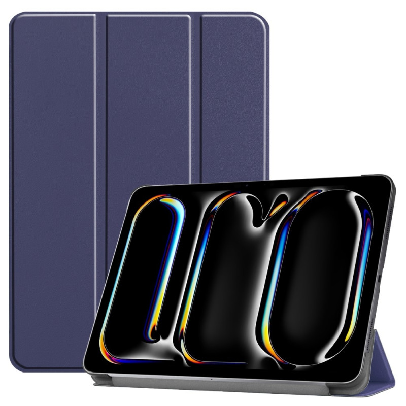 For iPad Pro 11 (2024) Case Tri - fold Stand Tablet Cover - DarkBlue