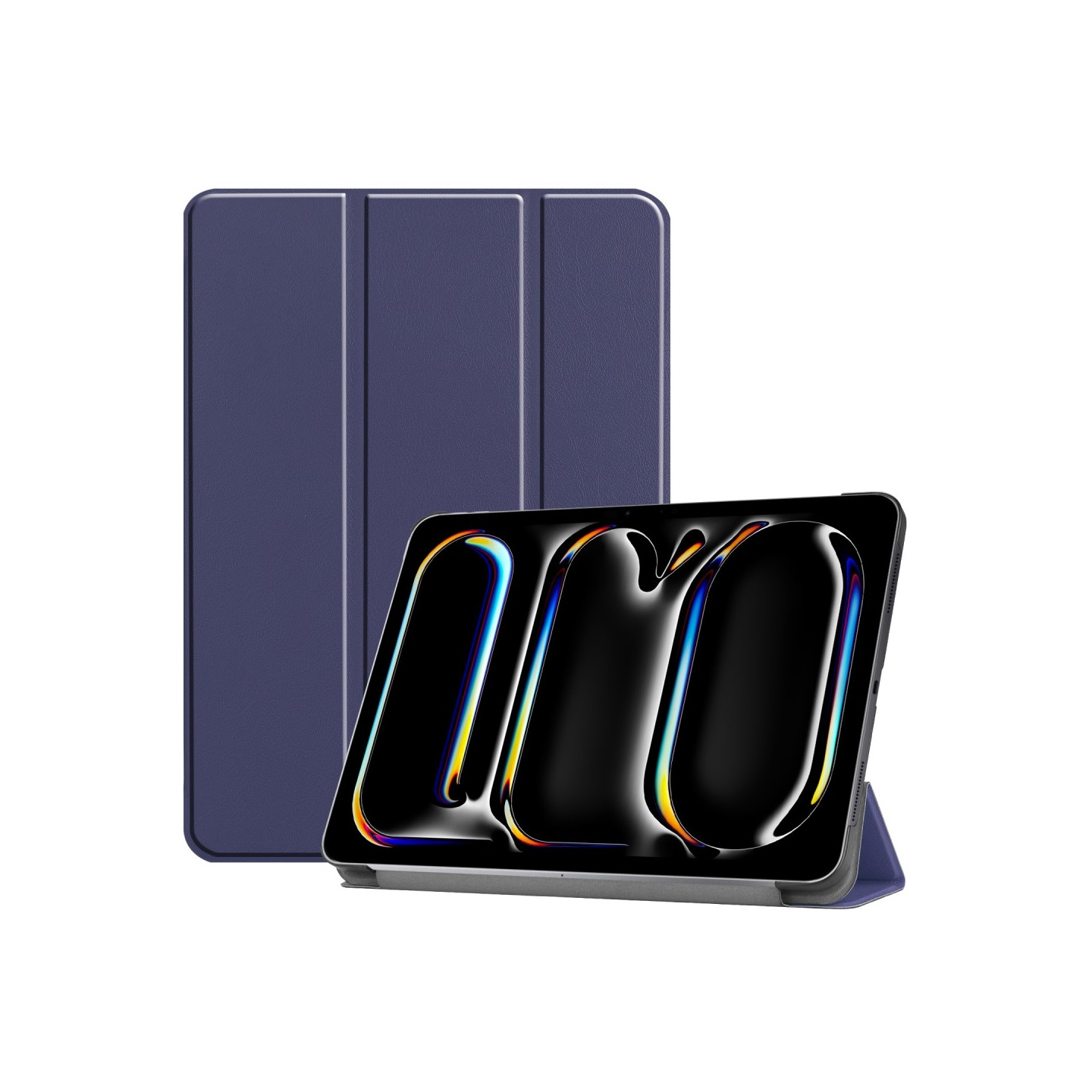 Til iPad Pro 11 (2024) Slim Fit Trifoldbart deksel - Mørkeblå