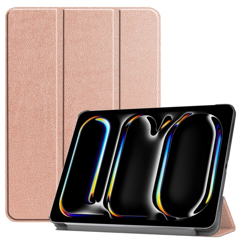 Til iPad Pro 11 (2024) Etui Tre - fold Stativ Tablet Cover - RoseGold