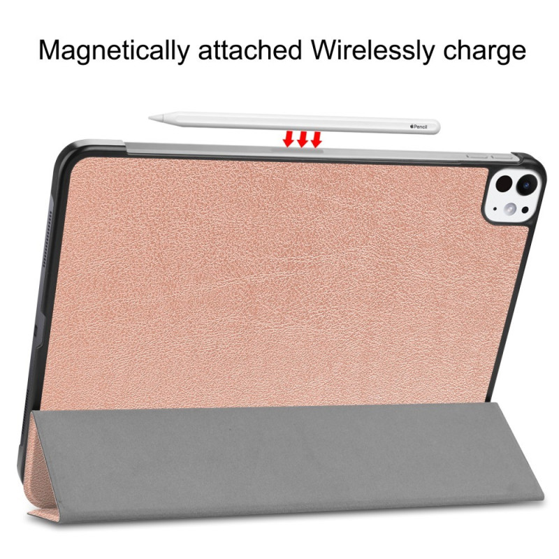 Til iPad Pro 11 (2024) Trifoldelig Slim Fit Deksel - RoseGold
