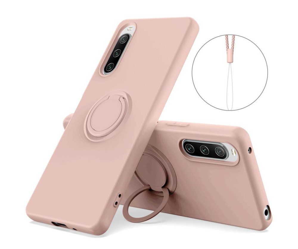 För Sony Xperia 10 V skal Finger Ring TPU - Rosa