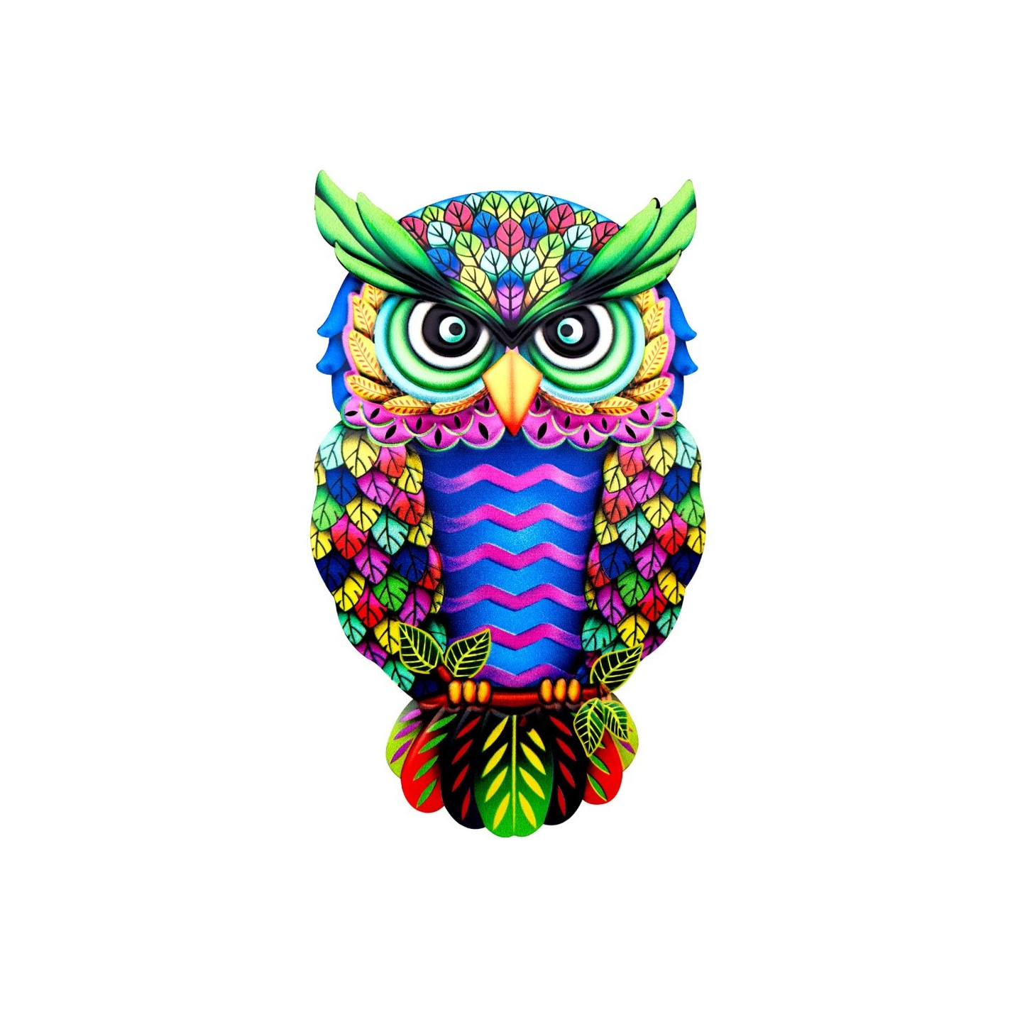Owl Wall Decal Garden Ornament 26x16x1cm - 4