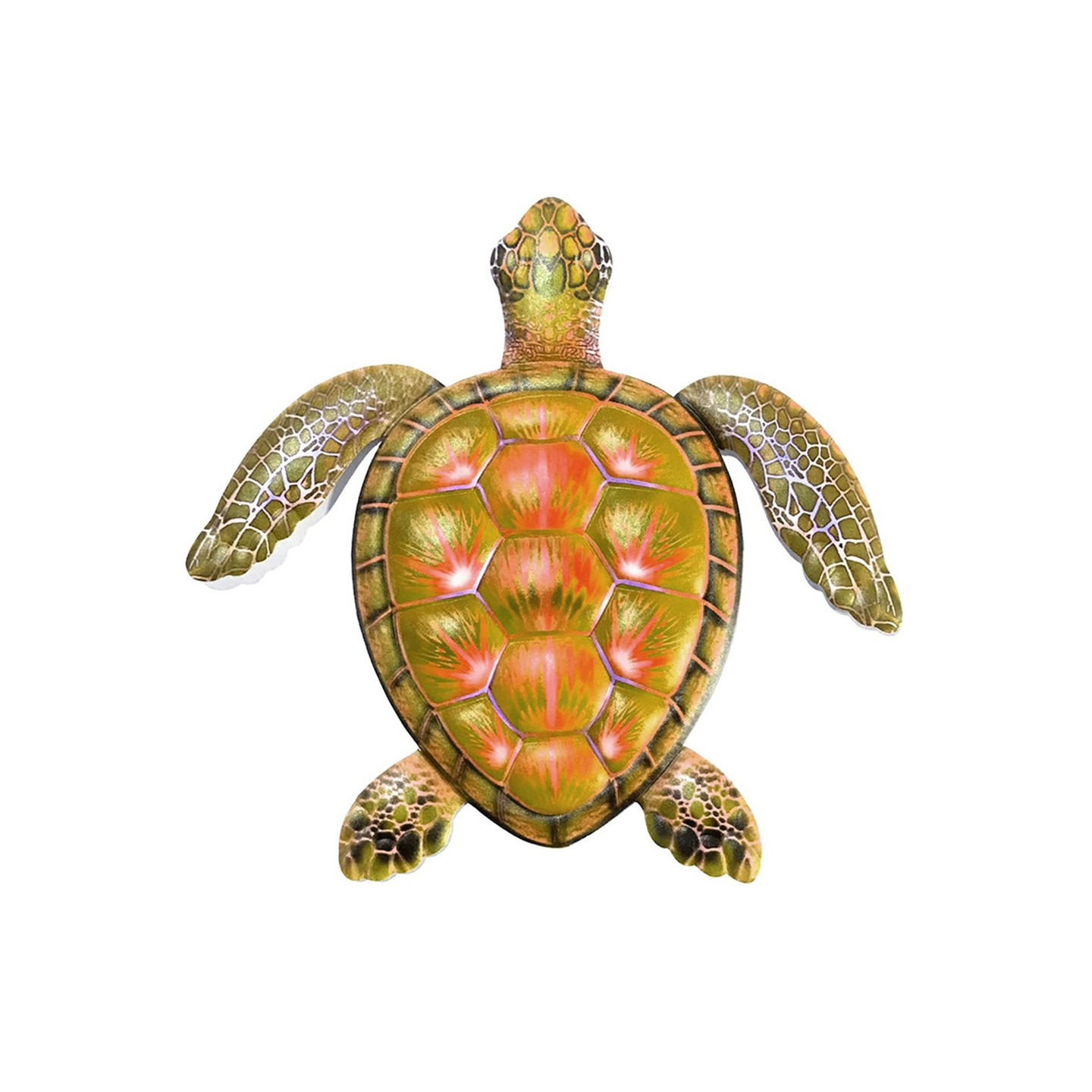 Turtle Wall Decal Garden Ornament 30.3x28x1.8cm - Yellow
