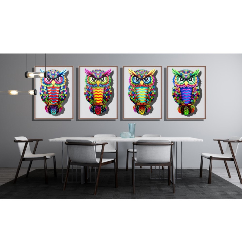 Owl Wall Decal Garden Ornament 26x16x1cm - 1